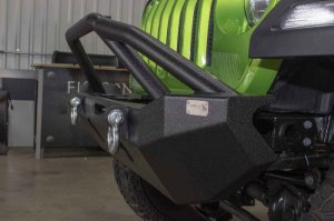 Jeep Wrangler JL Front Bumper - Fishbone Offroad - Mid-Width Winch - Black - `18-`27